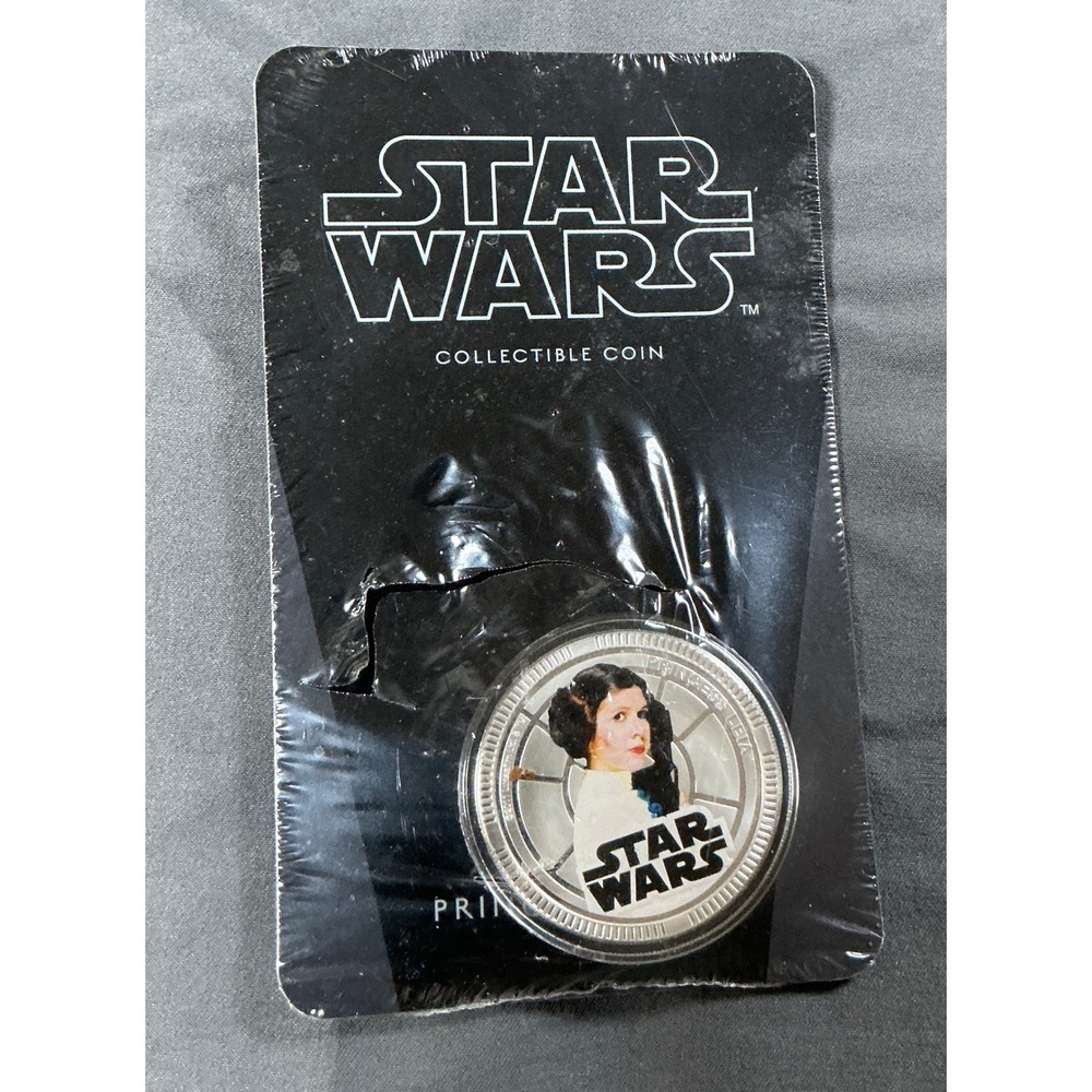 Star Wars Princess Leia Collectible Coin 2011 NZ Mint Silver Plated Niue $1